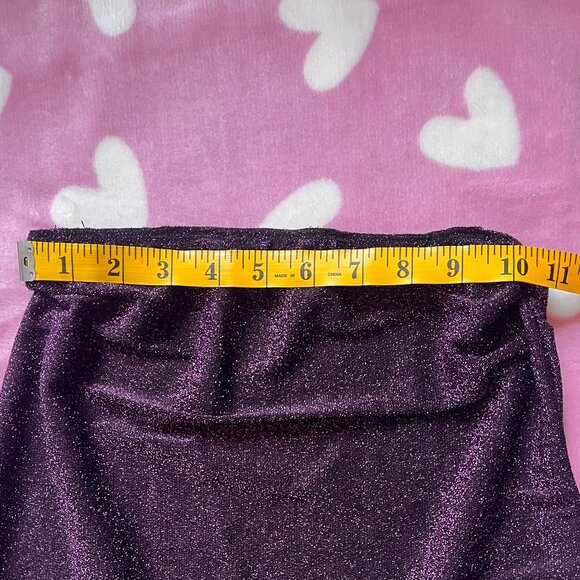 glittery purple top and skirt size S - Picture 3 of 5